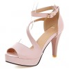 Women's Shoes Cone Heel Peep Toe / Platform Sandals Wedding / Dress Black / Blue / Pink / White / Beige