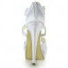 Women's Summer Heels Satin Wedding Platform Zipper Black / Pink / Purple / Red / Ivory / White / Silver / Champagne